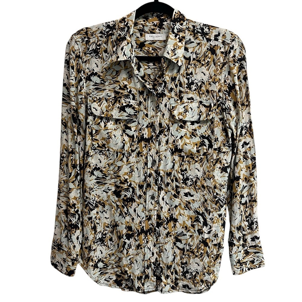 EQUIPMENT Femme women’s Multicolor Floral Silk Button down - Size Small